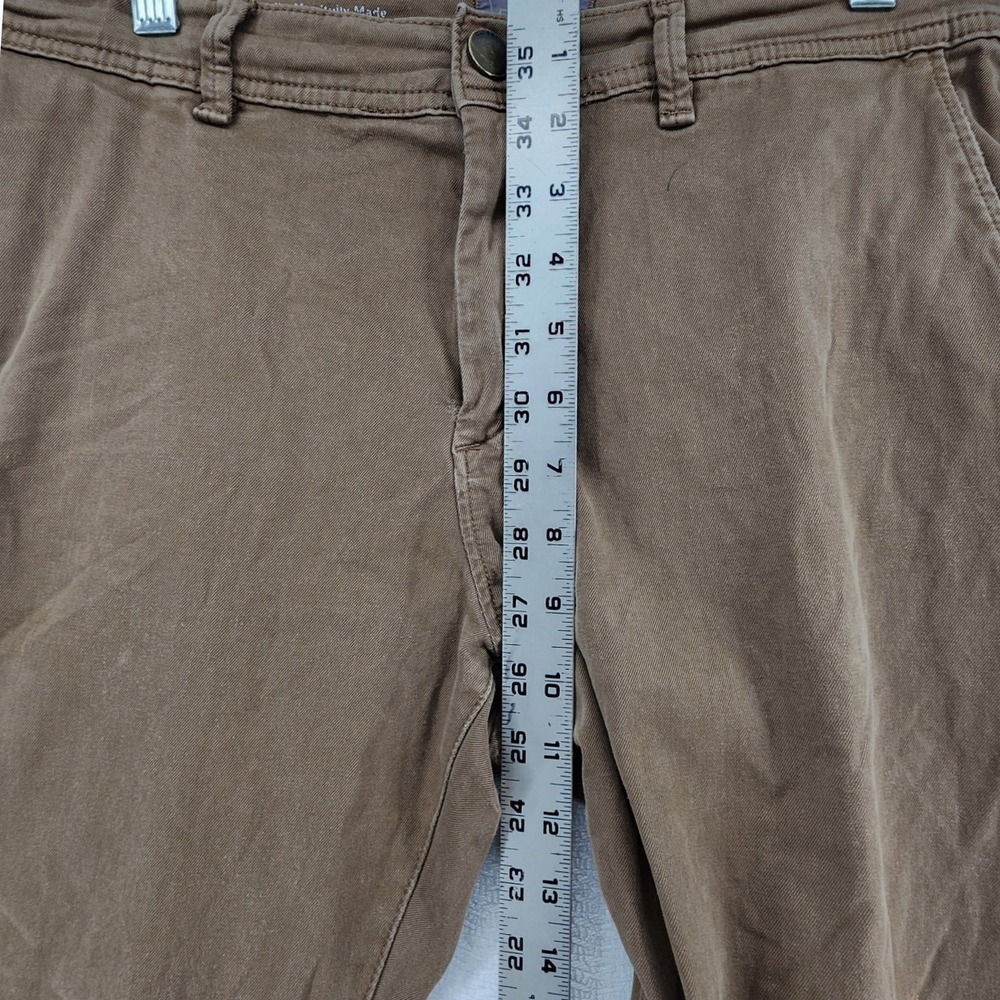 DL1961 32x32 Olive Drab Duke Tailored Chino Pants Mens Brown Cotton Stretch Work - Picture 6 of 12